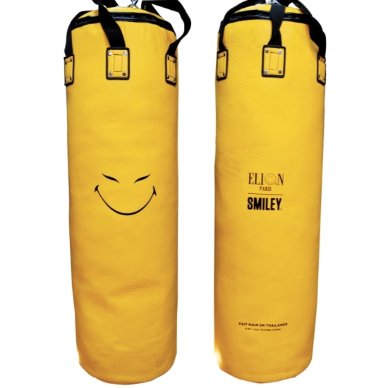 Sac de frappe ELION Paris X SMILEY® 50th Anniversary Edition Limitée 1m30 - 45kg - Cuir Jaune