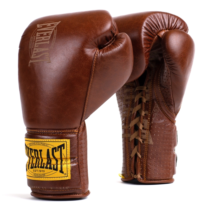 Gants de Boxe Pro a lacets EVERLAST Collection CUIR VINTAGE 1910 