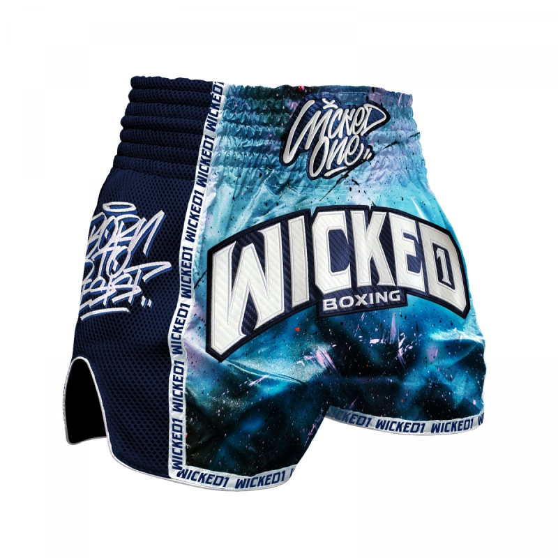 Short boxe anglaise Personnalisé : KNBSH-025-Bleu marine