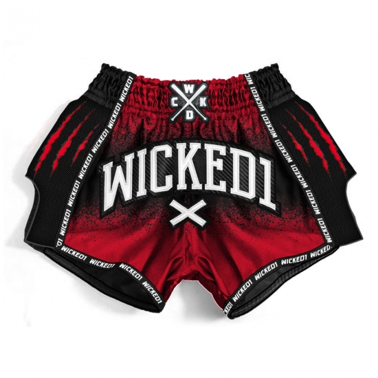 Short de Boxe Thaï Wicked One Savage  Rouge